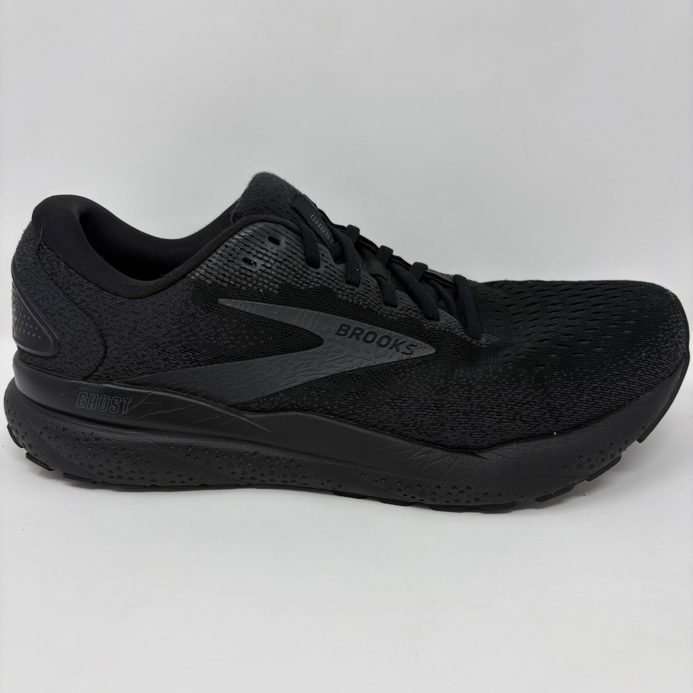 Brooks Ghost 16 Mens Size 10.5 Black Grey Athletic Running Shoes (1104181D020)